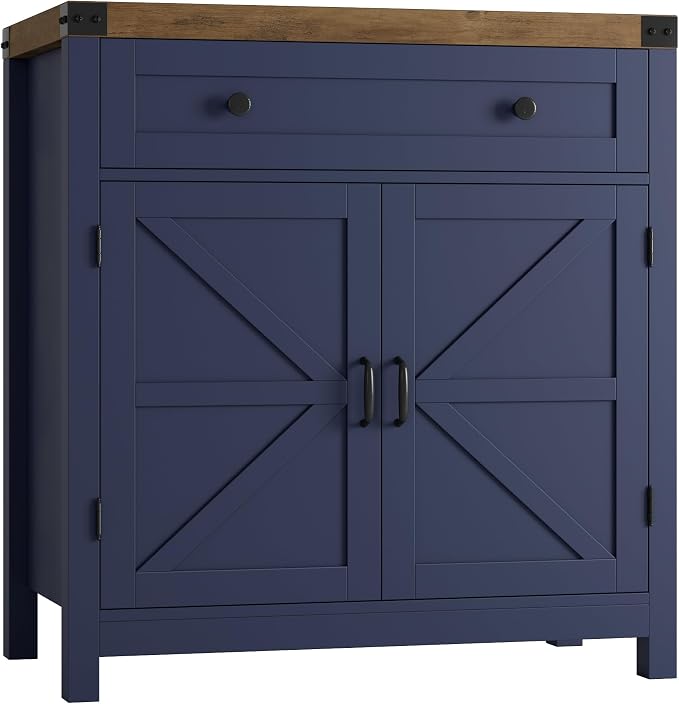 HOSTACK Coffee Bar Cabinet, Kitchen Storage Cabinet, Modern Farmhouse Buffet by HOSTACK