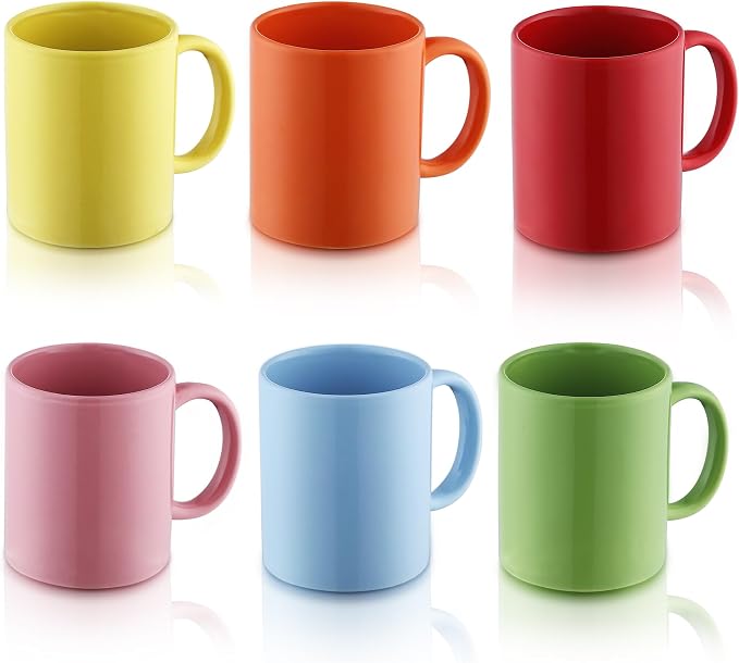 Evanda Coffee Mugs Set of 6 Pieces 12oz, Ceramic Cups by Evanda