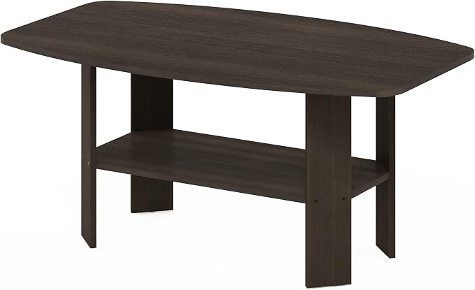 Furinno Simple Design Coffee Table, Dark Brown - Image 7