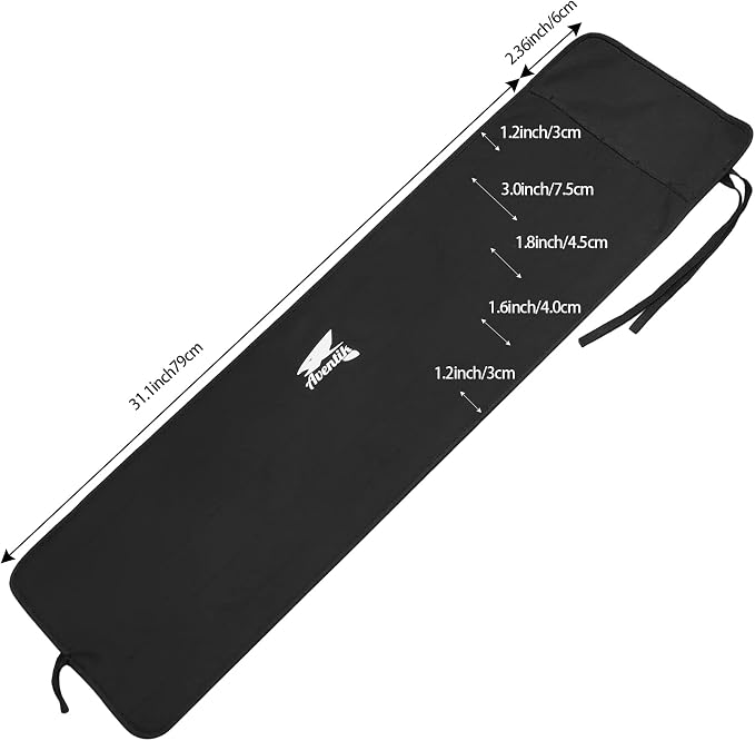 Aventik Neoprene Fly Rod Sock, 5-Compartment Fly Rod Sleeve Protector, Fishing - Image 2
