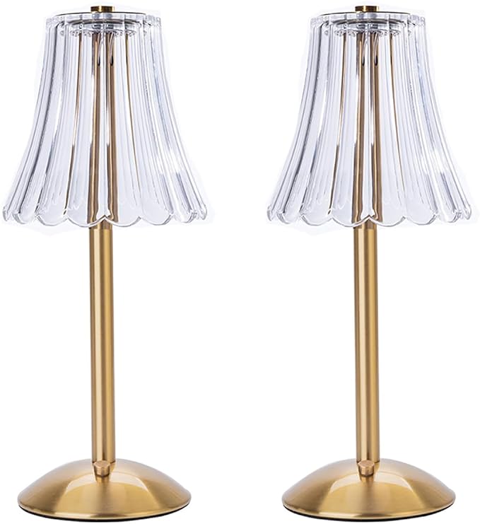 HEQET Cordless Table Lamps for Home, Dining Room, USB Charge 12'' Tall LED by HEQET