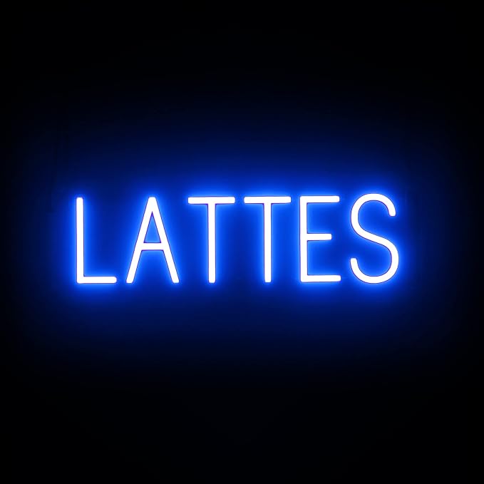 SpellBrite LATTES Sign | Coffee Drink-Related Sign by SpellBrite
