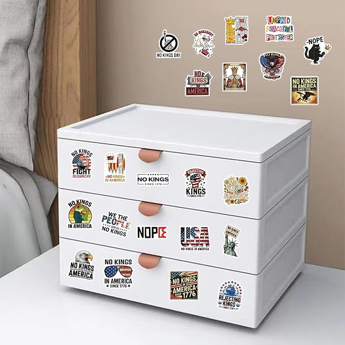60PCS No Kings Stickers, Anti Kings USA Patriotic Stickers, Funny Anti Tr××p - Image 2