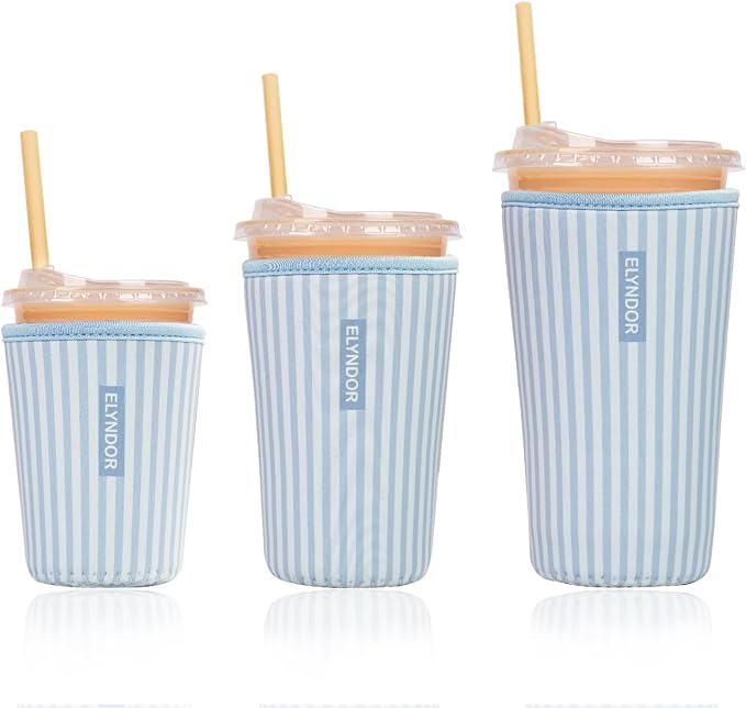 Reusable Insulated Sleeve for Iced Coffee Cup, Beverage Holder for Iced Coffee by Unknown