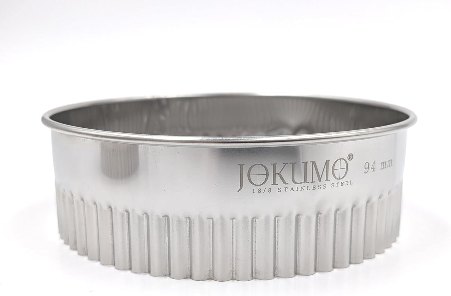 11 Piece Graduated Sizes Fluted Edge Round Pastry/Cookie Cutter Set Heavy Duty 18/8 304 Stainless Steel – Metal Engrave Size –Tin Storage Box for Scones, Pastries, Baking, Desserts, Muffins,