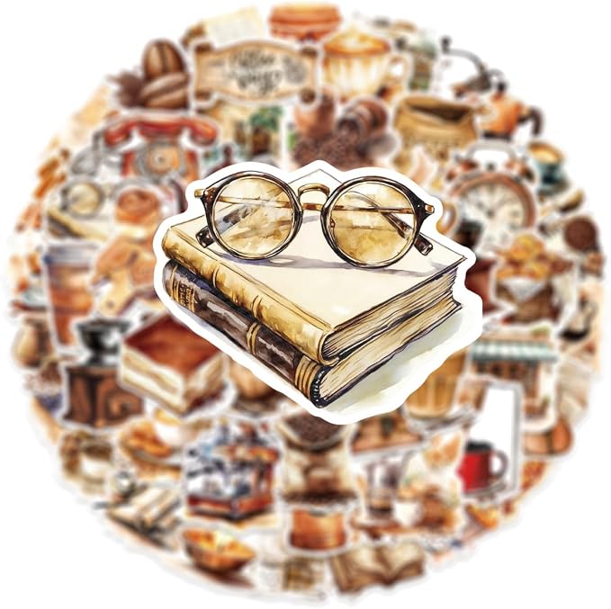 Retro Coffee Theme Stickers - Image 3