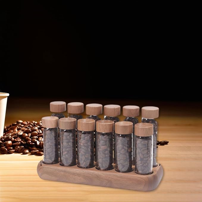 Yajuyi 12 Pieces Coffee Bean Storage Tubes Airtight Glass Container Single Dose - Image 4
