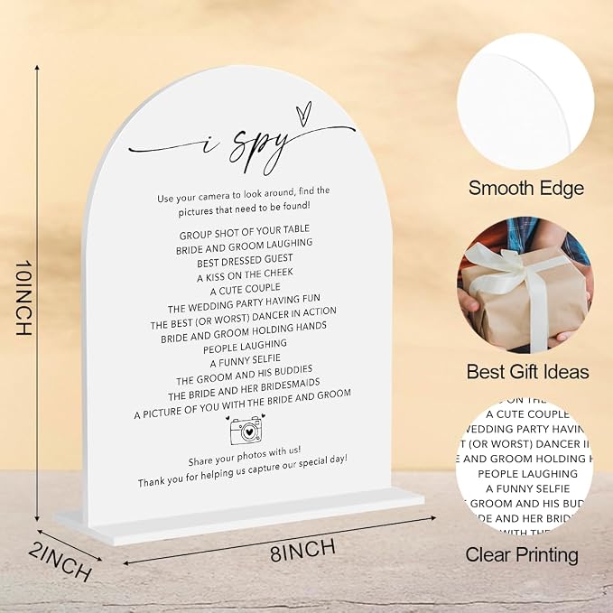 I Spy Wedding Game Sign Wedding Guest Photo Hunt Game Blow Up Their Phones Take - Image 2