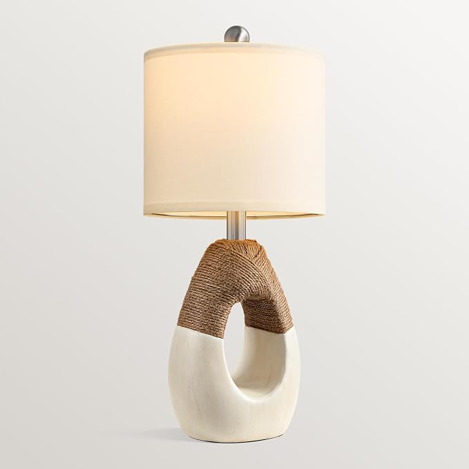 OYEARS 19” Boho Table Lamps Bedroom Living Room, Suitable - Image 7