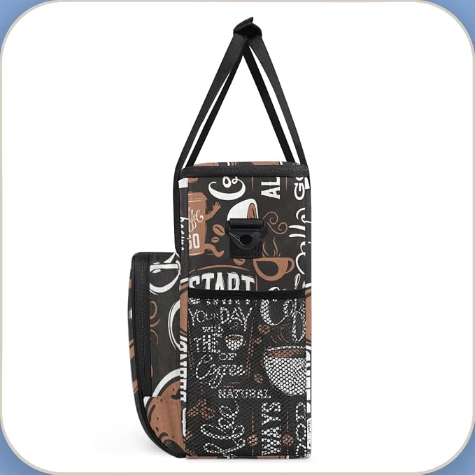 coffee cup coffee beans Coffee Maker Carring Bag Travel Carrying Storage Tote - Image 4
