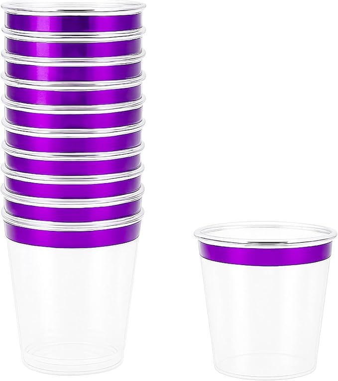 Mandala Crafts Disposable 1oz Plastic Mini Shot Glasses - Image 2