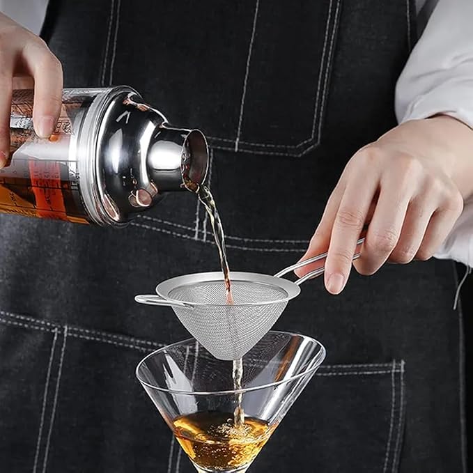 Cocktail Strainer Set, 2 Pack Stainless Steel Fine Mesh Bar Strainers - Image 2