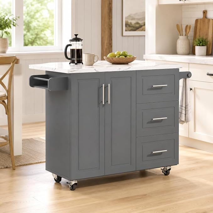 4 EVER WINNER Kitchen Island on Wheels by 4EVERWINNER