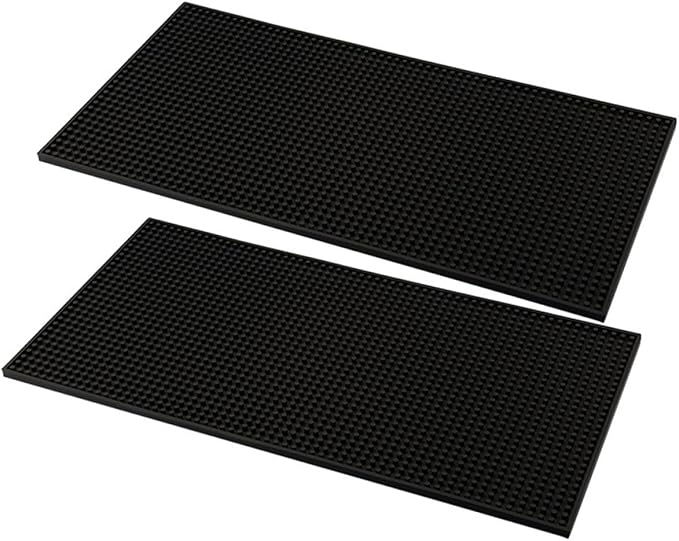 Bar Spill Mats Non-Slip PVC Kitchen Countertop Mat Rectangular Anti-Skid Bar by TOGEVAL