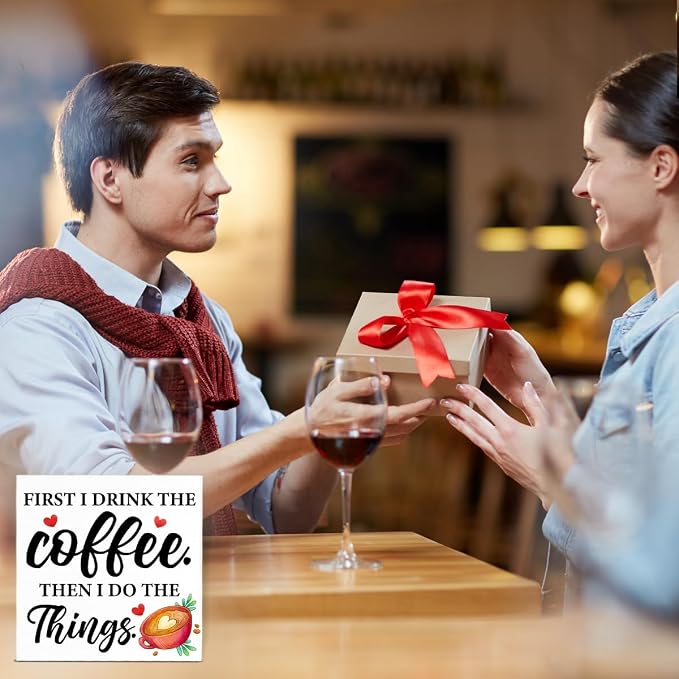 Coffee Bar Decor, Funny Office Decorations, First I Drink The Coffee, Then I Do - Image 7