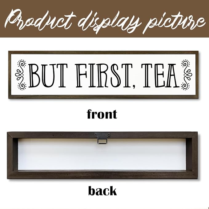 Tea Wood Sign Decor, Country Farmhouse Decoration - Image 3