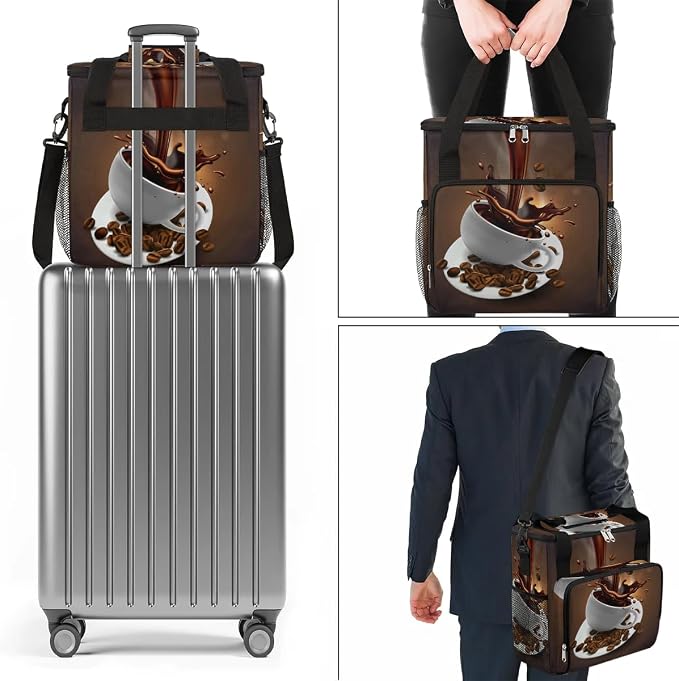 Coffee Beans Cup Coffee Maker Carring Bag Travel Carrying Storage Tote Bag - Image 7