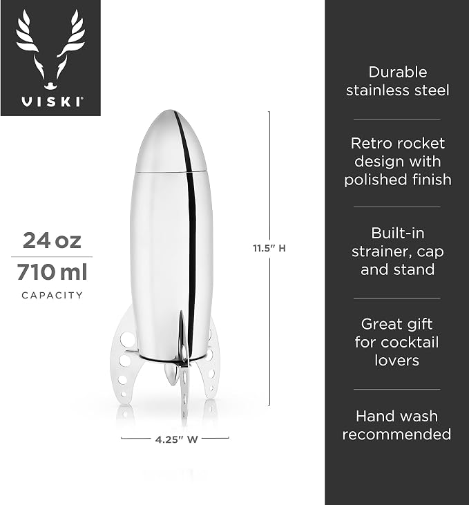 Viski Rocket Cocktail Shaker - Image 3