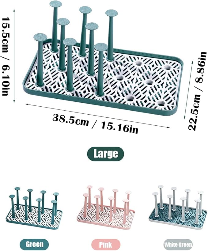 Dish Drying Rack, Cup Drain Tray, Mug Drainboard, Glass Drying Tray, Mug Drain - Image 7