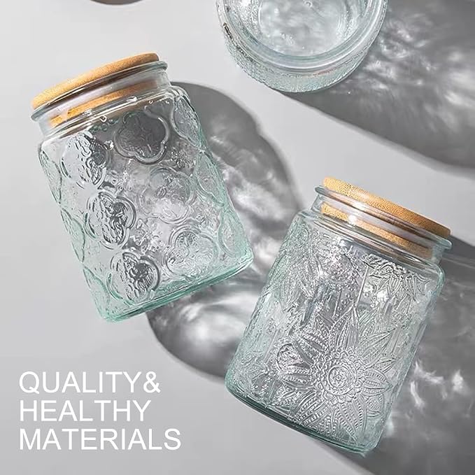 Glass Jar With Lid, 24oz Food Storage Containers Clear Mason Jars, 2 Pack | - Image 8