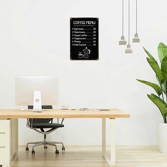 Vintage Signs Poster Metal Wall Art Coffee Menu Chalkboard - Image 6