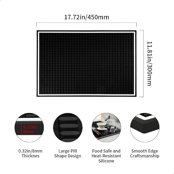 watchget Silicone Coffee Bar Mat - Image 2