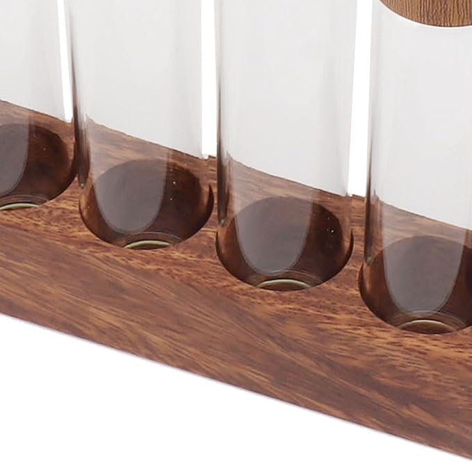 Coffee Bean Storage Tubes with Walnut Wood Stand and Glass Cellars featuring - Image 9