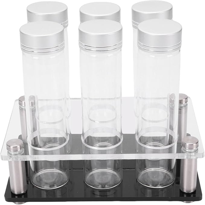 SIXRUN 6PCS Coffee Bean Storage Tubes High Borosilicate Glass Airtight Coffee - Image 3