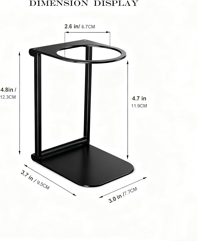 Pour over Dripper Stand, Portable &Foldable Aluminum Coffee Dripper Holder Rack - Image 2