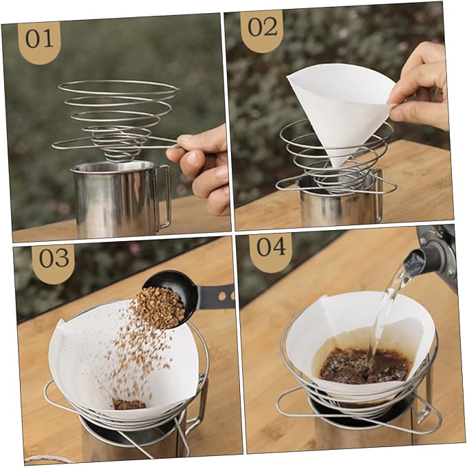 OSALADI Reusable Stainless Steel Manual Coffee Filter Funnel - Image 2