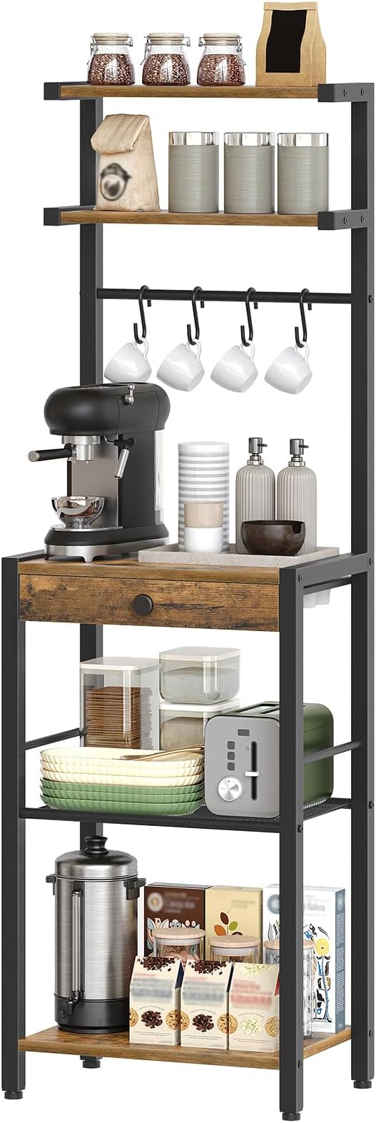 YATINEY Bakers Rack, 5-Tier Coffee Bar Station, Coffee Stand by Yatiney