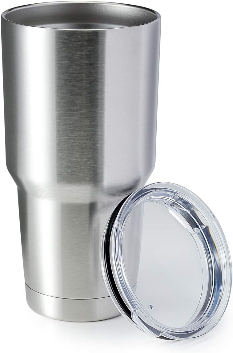 HASLE OUTFITTERS 30oz Stainless Steel Tumbler, Double Wall Vacuum Insulated Travel Mug Tumbler, Durable Insulated Coffee Mug, Gift Box Set (Silver, 1)