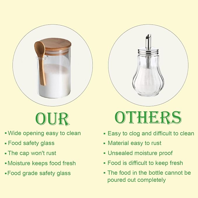 CNWSGEM Sugar Bowls Sugar Container 25.36 FL OZ Glass Coffee Canister Airtight - Image 7
