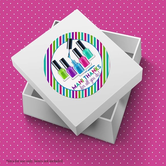“Mani Thanks” Teacher, or Employee Appreciation Thank You Sticker Labels - Image 6