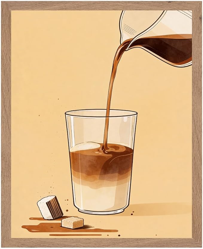 Lawrence Williams Designs Iced Coffee Pour Poster by LawrenceWilliamsDesigns