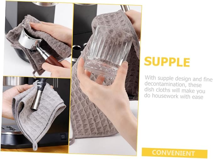 Ipetboom 4pcs Coffee Machine Cleaning Cloths Absorbent Kitchen Dish Rags - Image 7