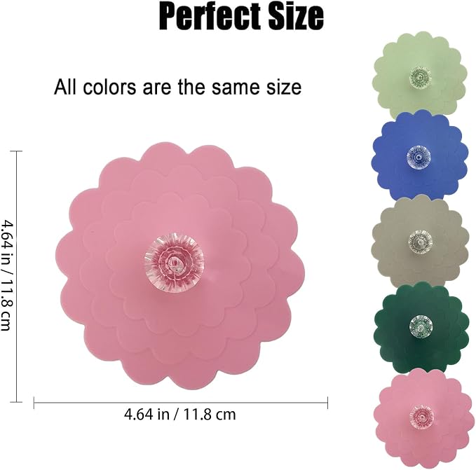 flower Silicone Cup Covers, Flexible Mug Covers, Tea Pots, Hot Cup Lids - Image 2
