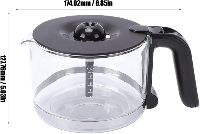Replacement Coffee Carafe Pot, 10 Cup 1.5L Explosion Proof Borosilicate Glass - Image 3