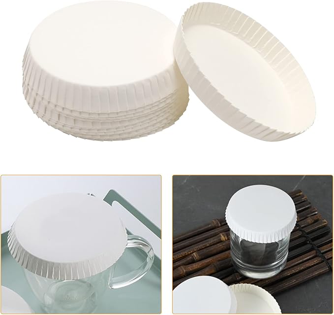 100pcs Disposable Cup Coverware 8 X 8cm Coffee Cup Drinking Lid Paper Cup Cap - Image 5