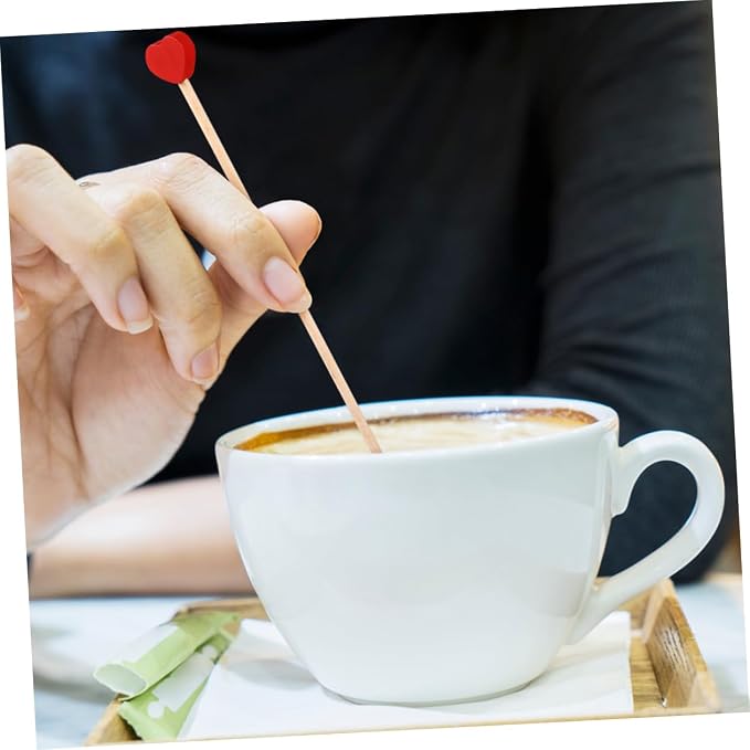 200pcs Heart Design Wooden Stir Sticks - Image 4