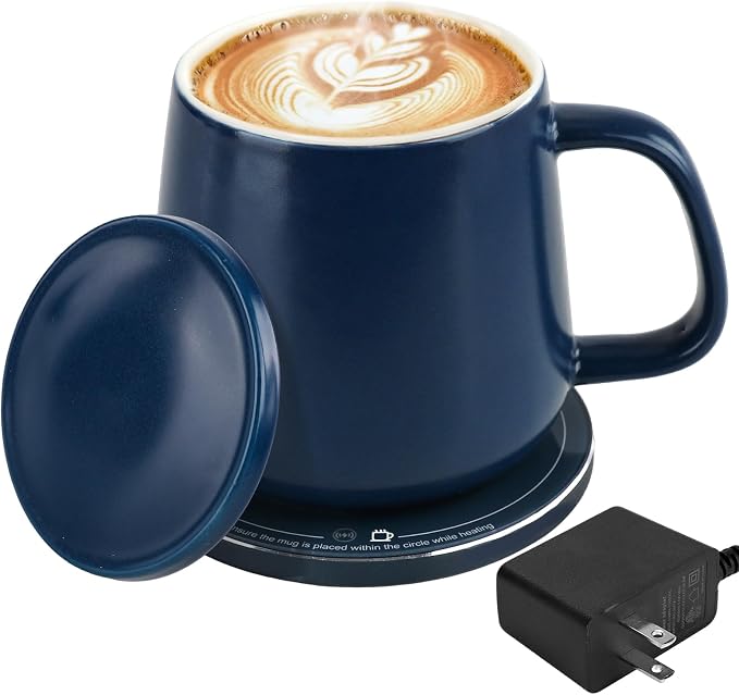 Smart-Warming Ceramic Mug & 15W Wireless Charger Combo by USBERG
