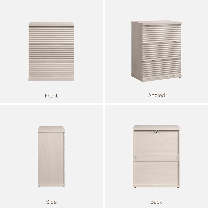 SICOTAS Sideboard Cabinet with Storage, Modern Fluted Buffet Cabinet with 3 - Image 8