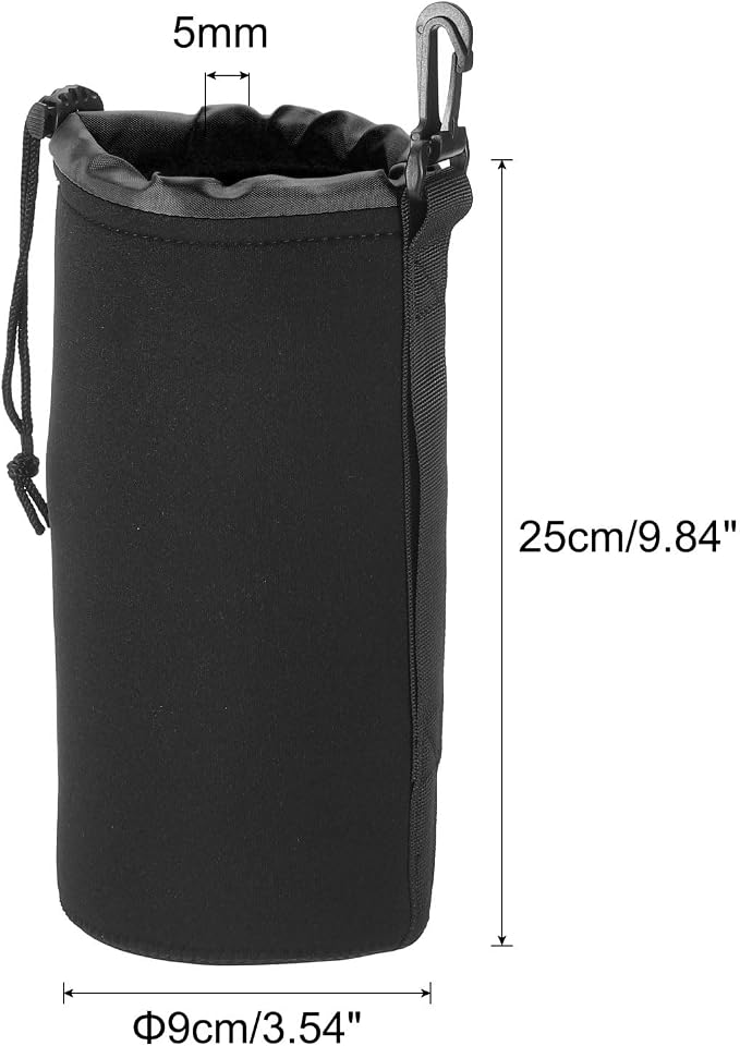 PATIKIL Camera Lens Bag, 2x 3.5" IDx9.8 H Neoprene Lens Pouch - Image 2