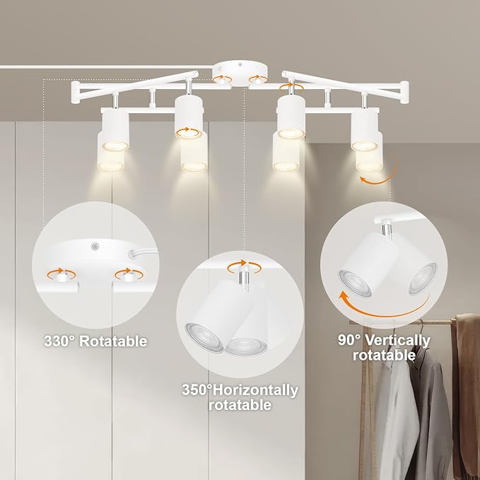 Plug in Track Lighting LED, Track Lighting Fixtures Ceiling, Plug in Wall Light - Image 6