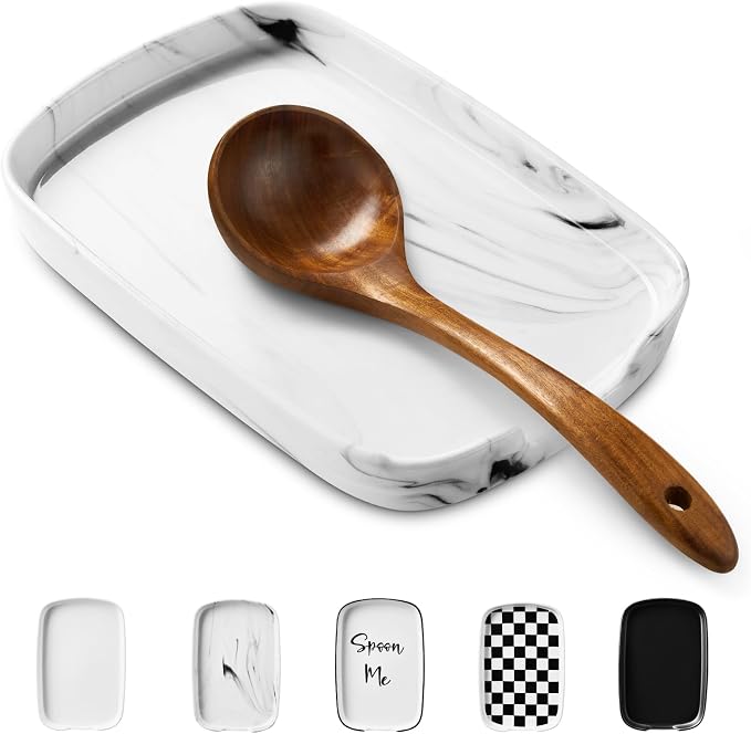 ABRUTY Spoon Rest for Stove Top, Ceramic Spoon Holder for Counter, Modern by ABRUTY