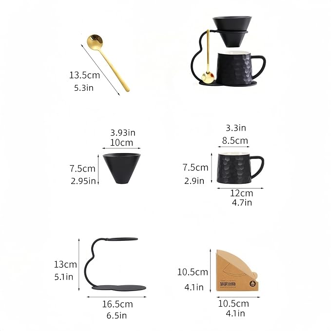 Pour Over Coffee Maker set, Ceramic Coffee Maker - Image 3