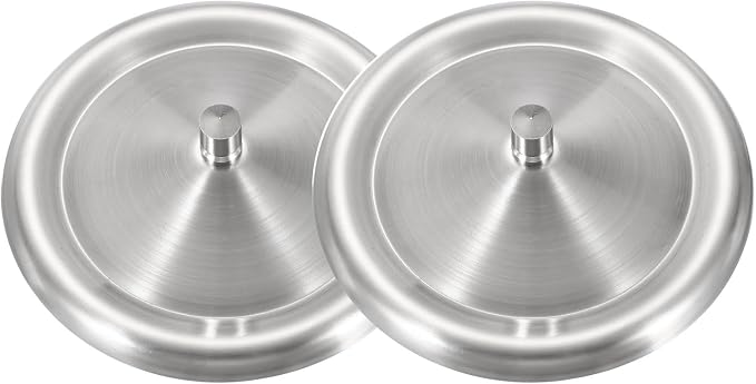 uxcell 2Pcs Stainless Steel Mug Cover, 4.2" Universal Cup Lid Dust Prevention by uxcell