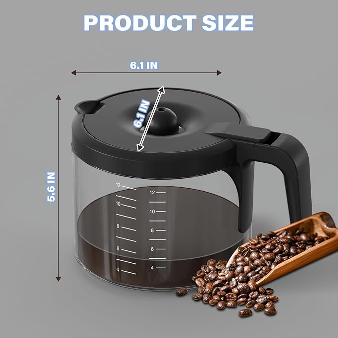 12 Cup Coffee Maker Carafe Replacement Pot Compatible - Image 6