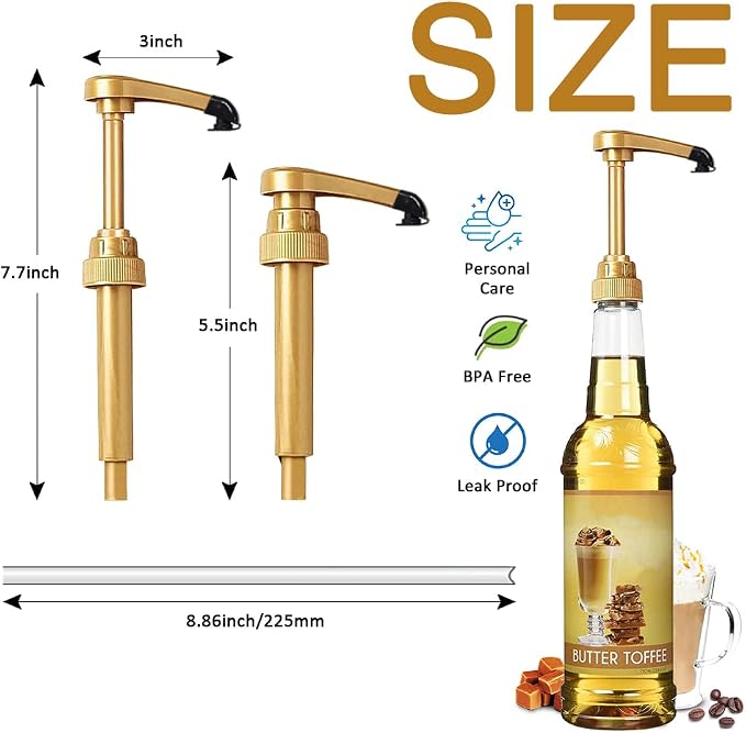 12 pcs Syrup Pumps with Cap to Avoid Dripping, Leak Proof Coffee Syrup Dispenser - Image 4