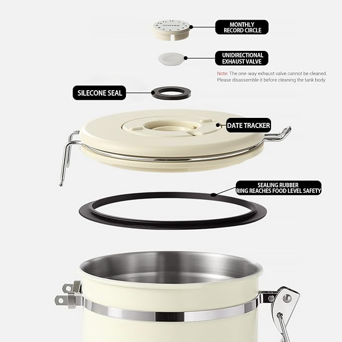 Airtight Coffee Container with Date Tracker & Spoon - Image 7
